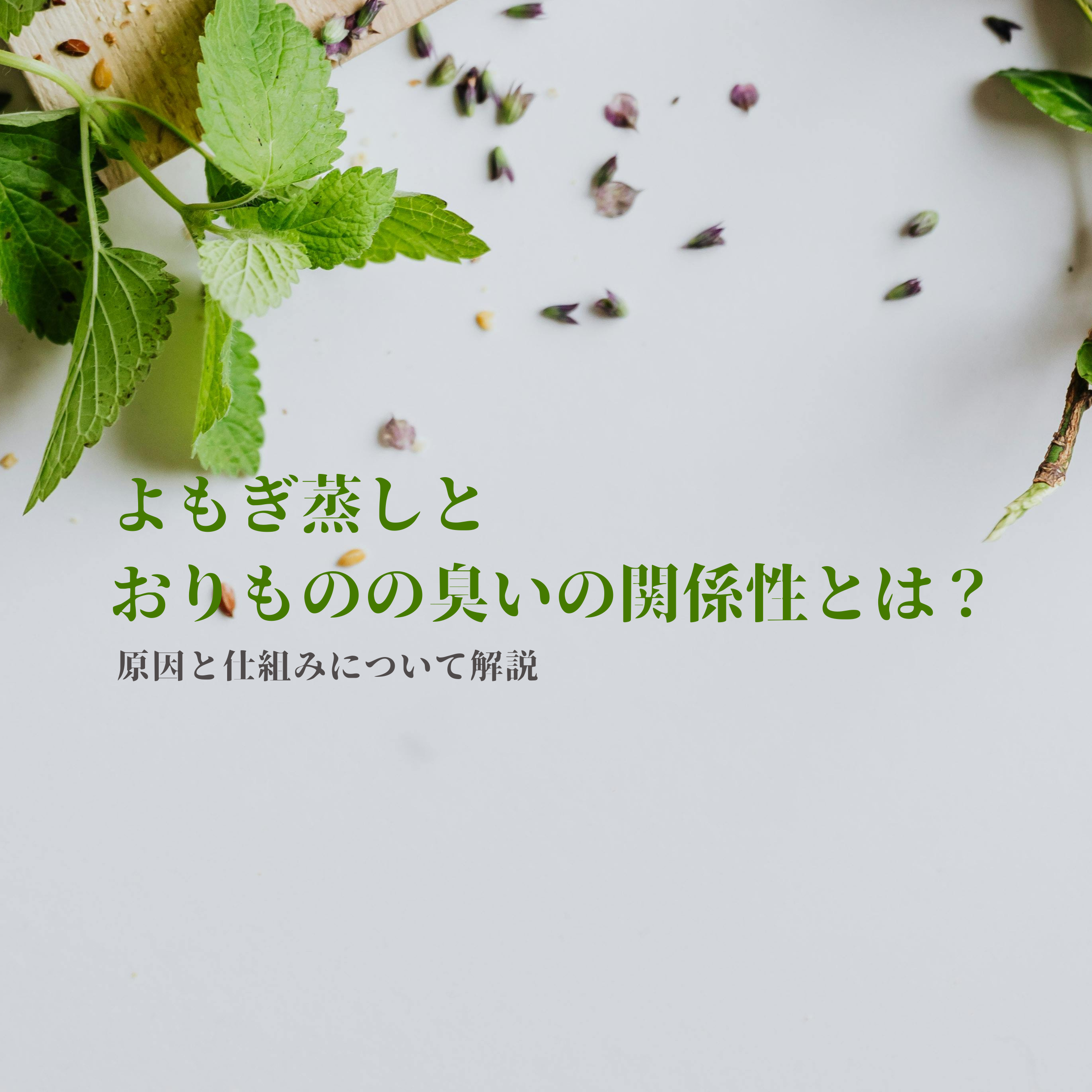 よもぎ蒸しとおりものの臭いの関係性とは？原因と仕組みについて解説